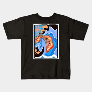 Wave infusion abstract Kids T-Shirt